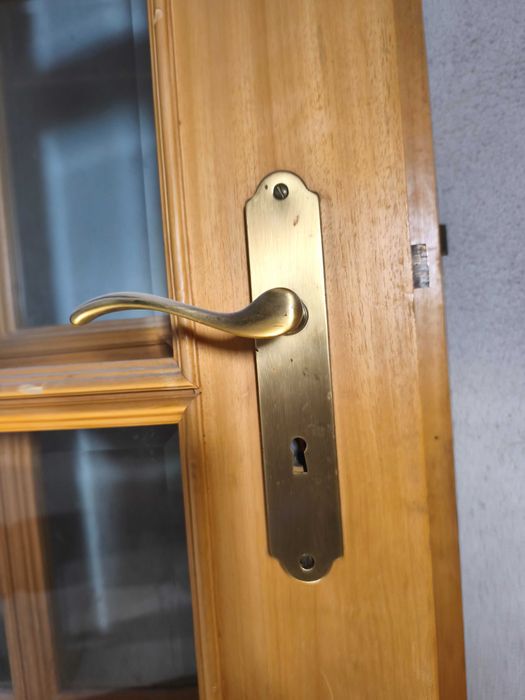 Conjunto 5 portas interiores madeira cor carvalho (2 com vidro)