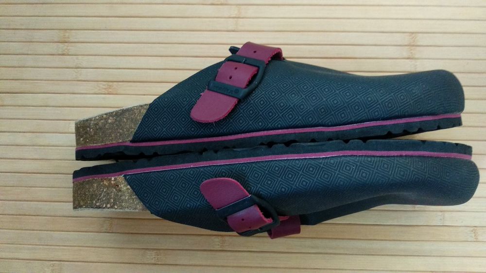 Walk x Walkx comfort сабо комфорт черные с бордовым р 40