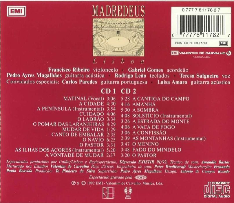 Madredeus - Lisboa (2 CD)