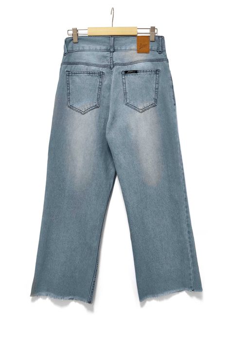 Spodnie Jeansy Kuloty Wysoki Stan Szerokie Nogawki Ranya |R. XL