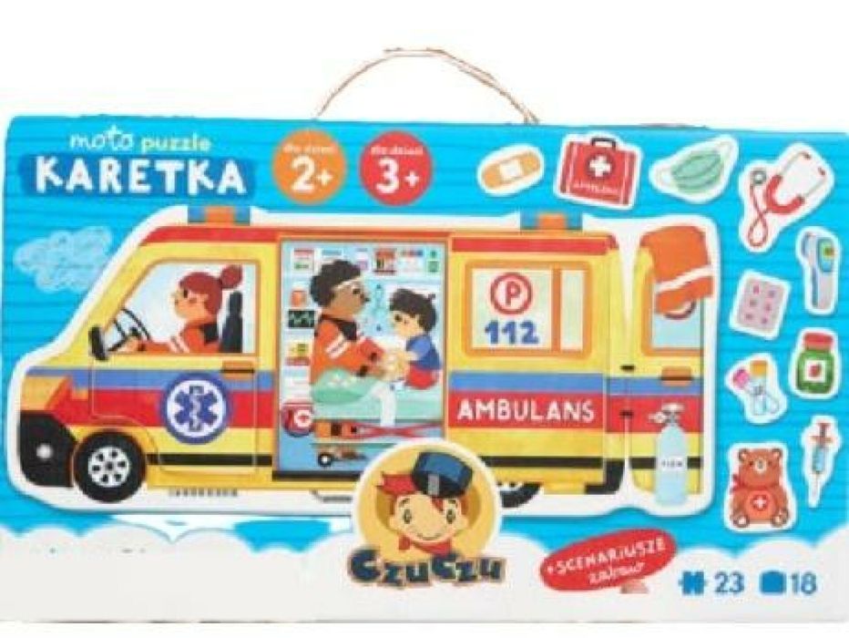CzuCzu Moto puzzle Karetka 2+ pudełko,190x330 mm