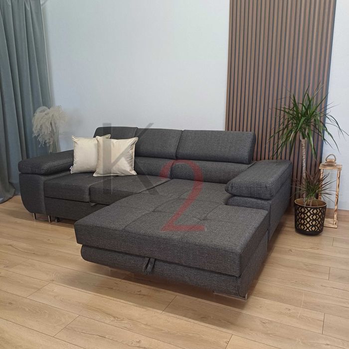 Narożnik ALEX MINI, rogówka, USB rozkładana kanapa sofa +GRATIS