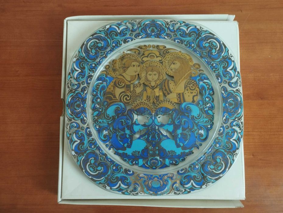 Rosenthal Weihnachtsteller in Glas 1979 Bjørn Wiinblad