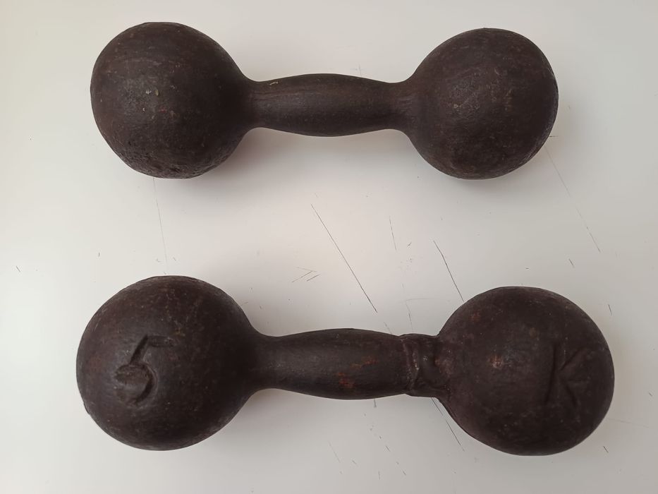 Soviet vinted casted iron dumbel(par)