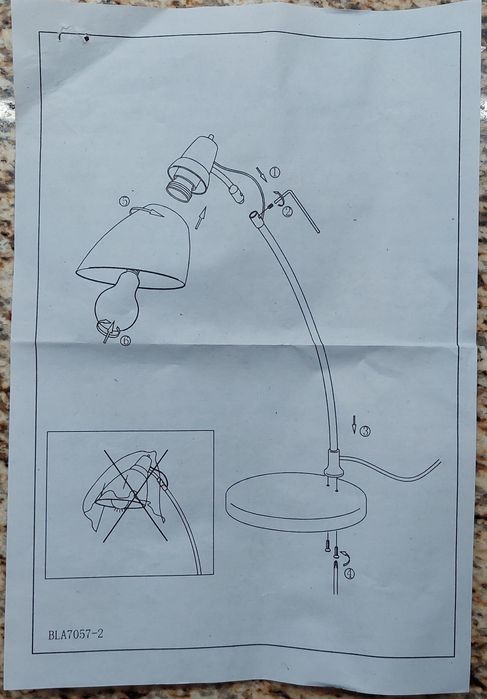 Candeeiro secretária NOVO