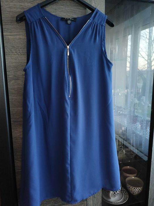 Tunika damska letnia granatowa rozmiar 40 L, może być ciążowa