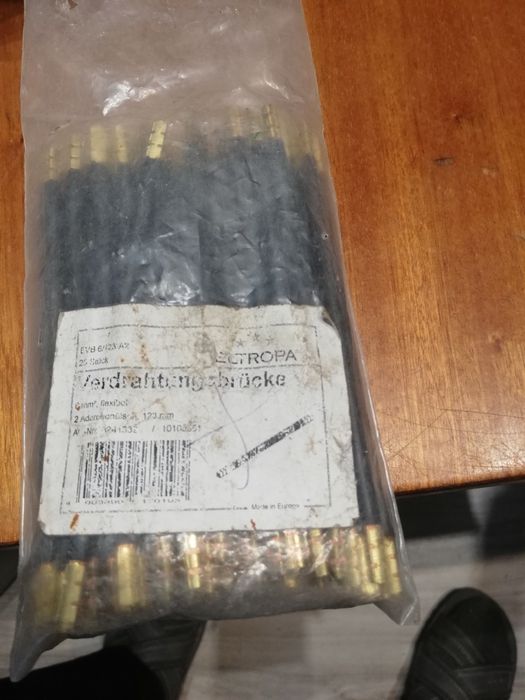 Zworka okablowana mostek miedź 133 mm 6 # 50 szt