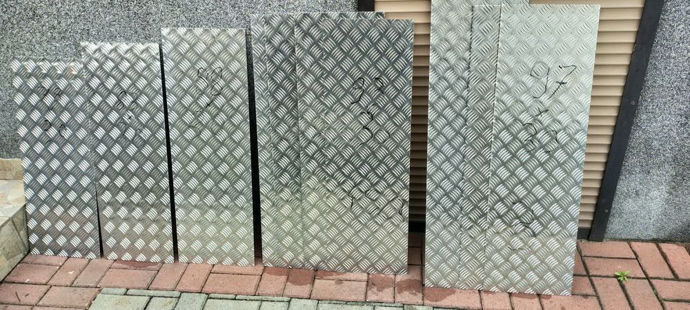 Blacha ryflowana aluminiowa 2mm arkusze małe