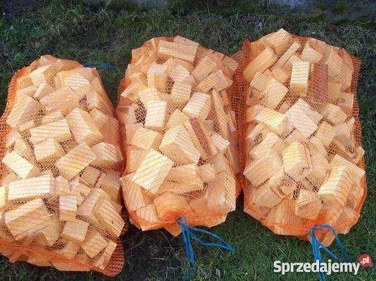 Drewno rozpałkowe opałowe worek