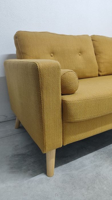 Sofá Fixo Tatum – Amarelo / Amarelo-Dourado