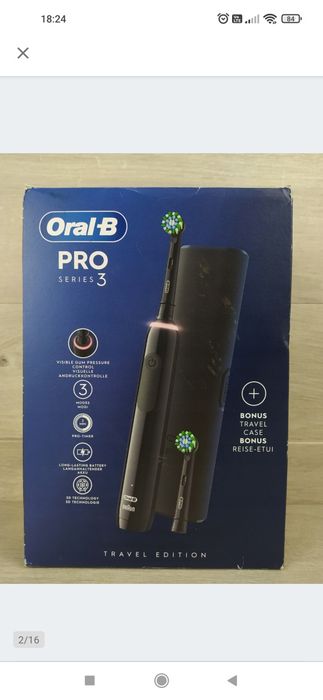 Oral-B PRO 3 3500 Elektryczna szczoteczka do zębów + etui OUTLET

Nowa