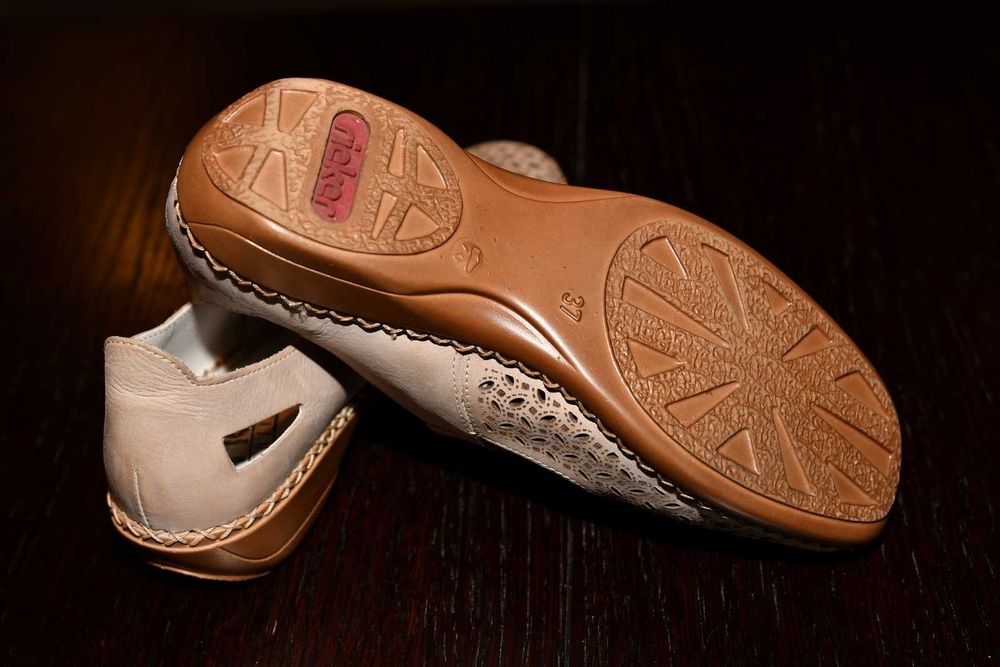 Sandały, półbuty ażurowe RIEKER r. 37, jak nowe