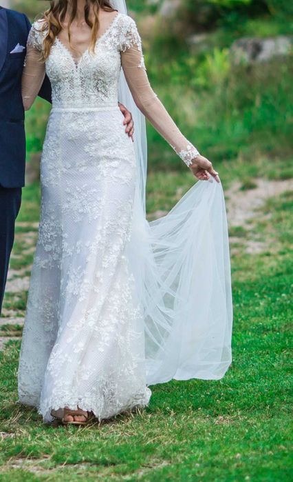 Suknia ślubna rybka koronkowa Agnes