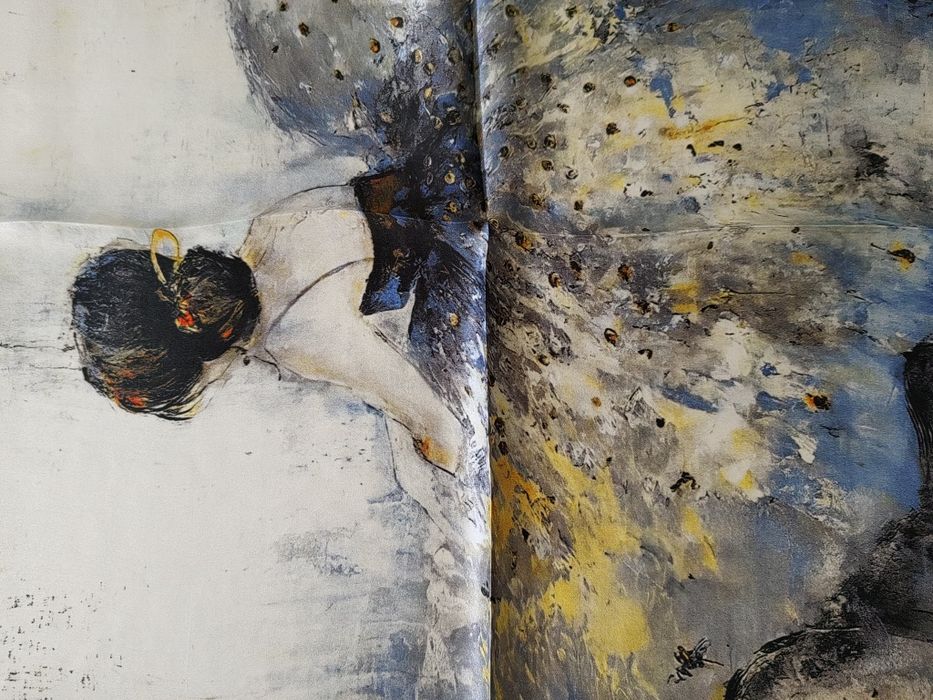 Apaszka jedwabna chusta 100% jedwab