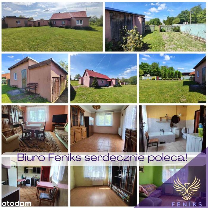 SŁONECZNY DOM 82 M2 NA DUŻEJ DZIAŁCE 3200M2+ budynki gosp.