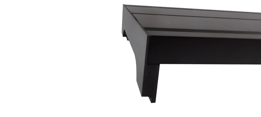 Nóżki 47 mm do profilu aluminiowego 160mm 16cm CZARNE PCV komplet 2szt