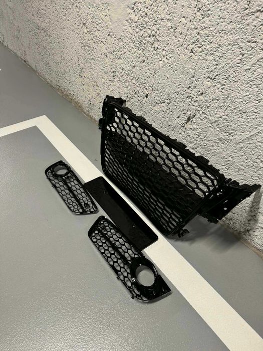Grill Atrapa, kratki halogenów, plaster miodu. Audi A5 8T przedlift