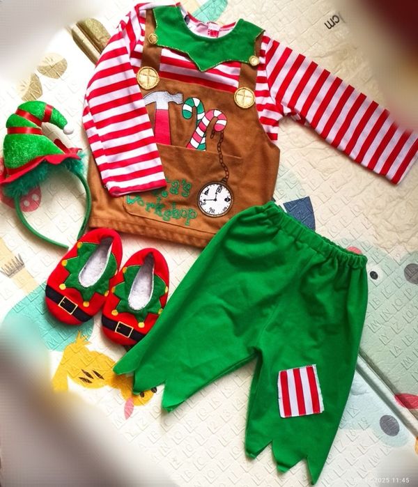 Костюм ельфа, гнома, помічника санти 92 98 розмір