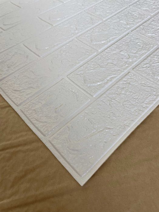 Самоклеючі 3д панелі Біла Цегла ПВХ-HF, Самоклеющиеся Панели 3d Кирпич