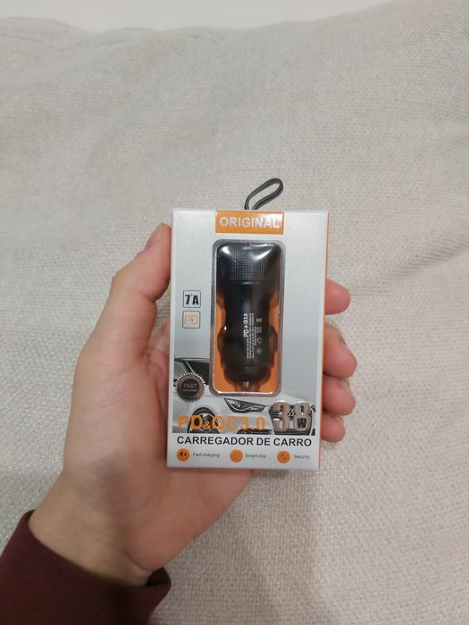 Ładowarka samochodowa 38W PD + QC 3.0 dual port super szybka