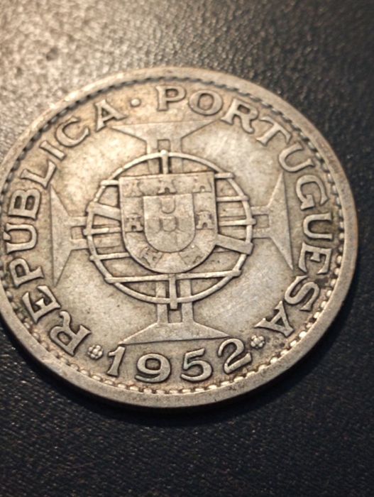 20 escudos - Guiné 1952 - Prata - Bela