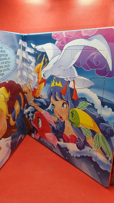 Livro Infantil - REF PINF - A Pequena Sereia, Livro com 5 Puzzles
