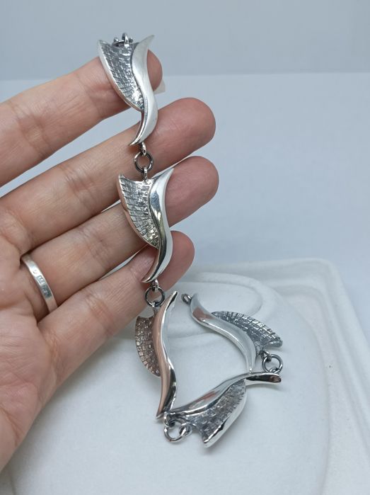 Srebrna bransoletka 925 długość 21,5 cm
