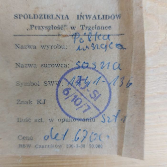 Półka wisząca biała