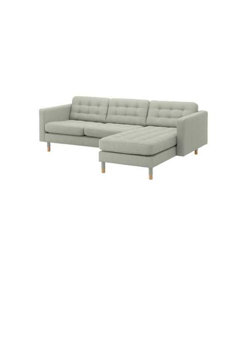 Sofá 3 lugares, c/chaise longue - Verde Claro