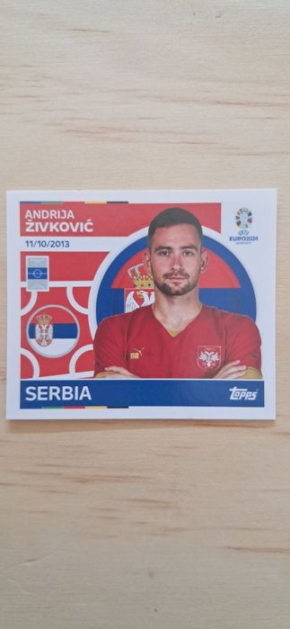 Cromo futebol de Zivkovic(Euro 2024)da Panini