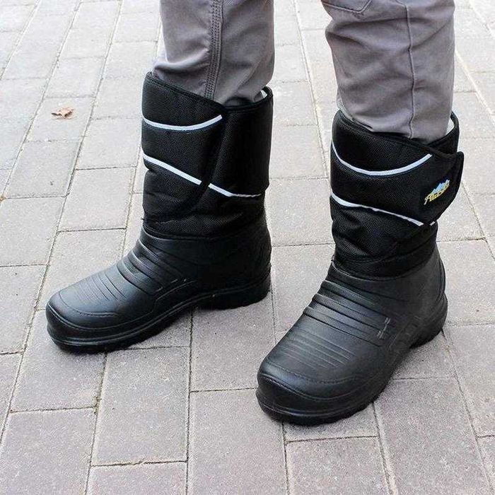 Мужские сапоги-дутики на липучке