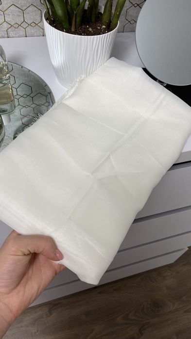 Тюль креп  белый остаток