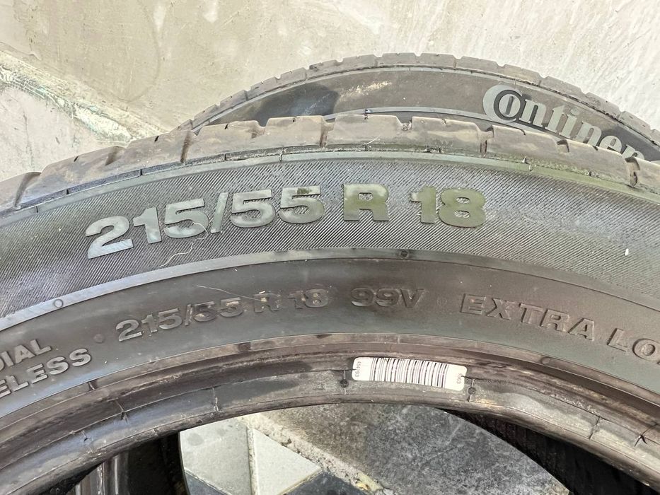 Продам б/у резину Continental 215/55 R18. ЛЕТО