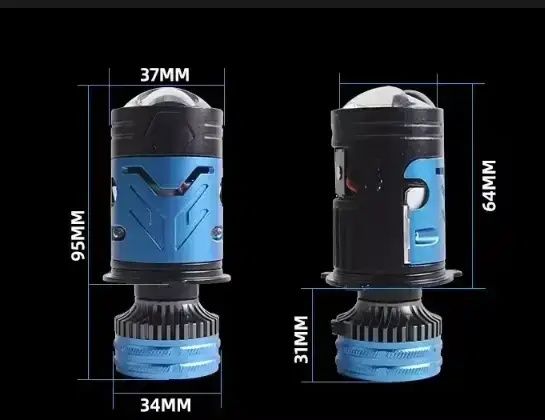 Міні Лінзи H4 LED F90, F90 mini, G2 шторка Чітка СТГ  Canbus. Комплект