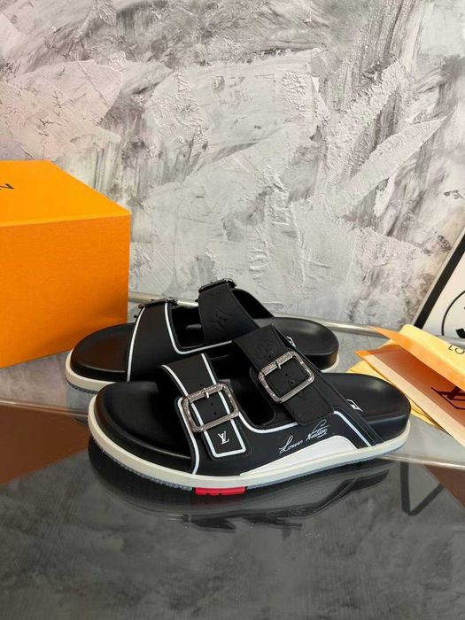 Louis Vuitton Buty, sandaly klapki, skora 180220