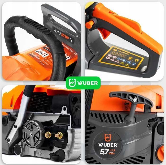 MOCNA 5,7KM Piła Spalinowa WUBER PILARKA Łańcuchowa do drewna Nowa