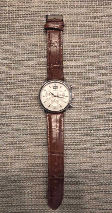 Edox Les Vauberts 10005 zegarek męski Swiss Made + pasek + pudełko