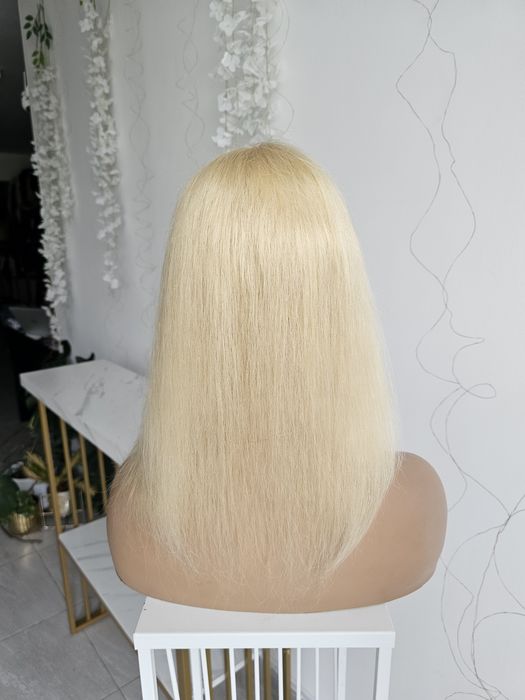 Tupet topper mono baza Agnes jasny blond 45 cm Włosy naturalne, zmiana przedziałka