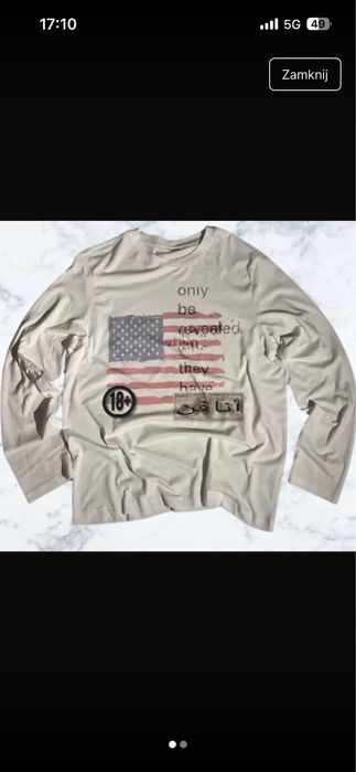 Koszulka z długim rękawem usa