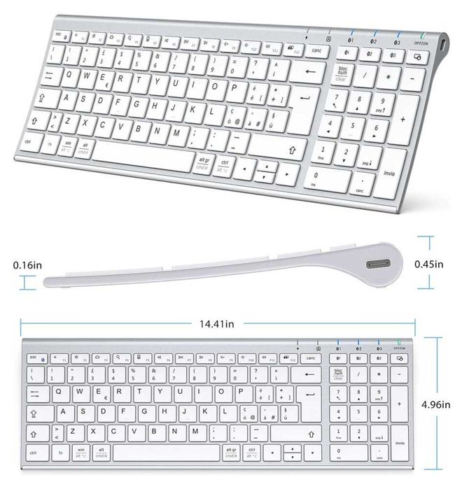 Iclever teclado bluetooth sem fio