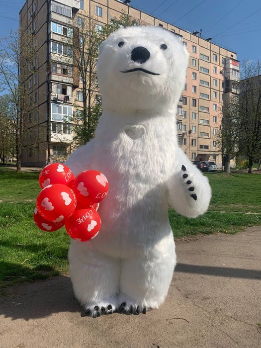 Большой Надувной Белый Мишка 2 М