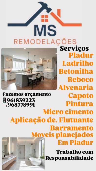 Ms remodelações construções serviço de proficionais