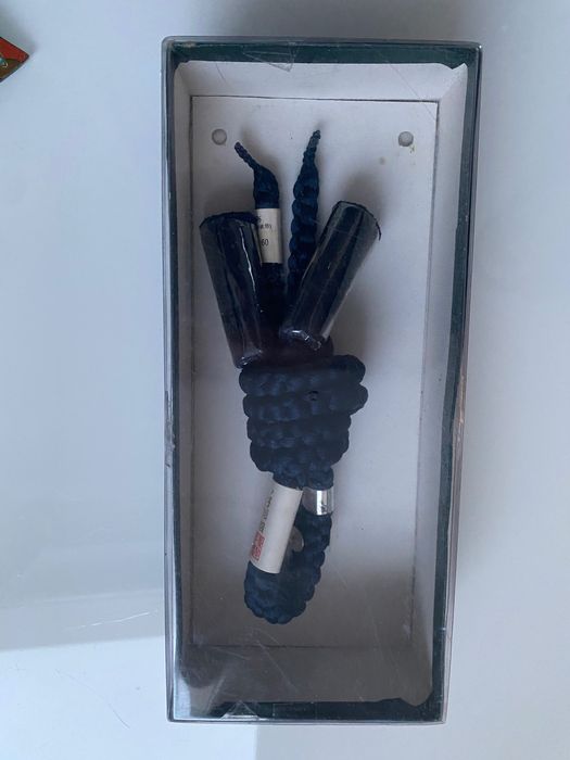 Pasek  japoński jedwabny granatowy sznurek haori do męskiego haori