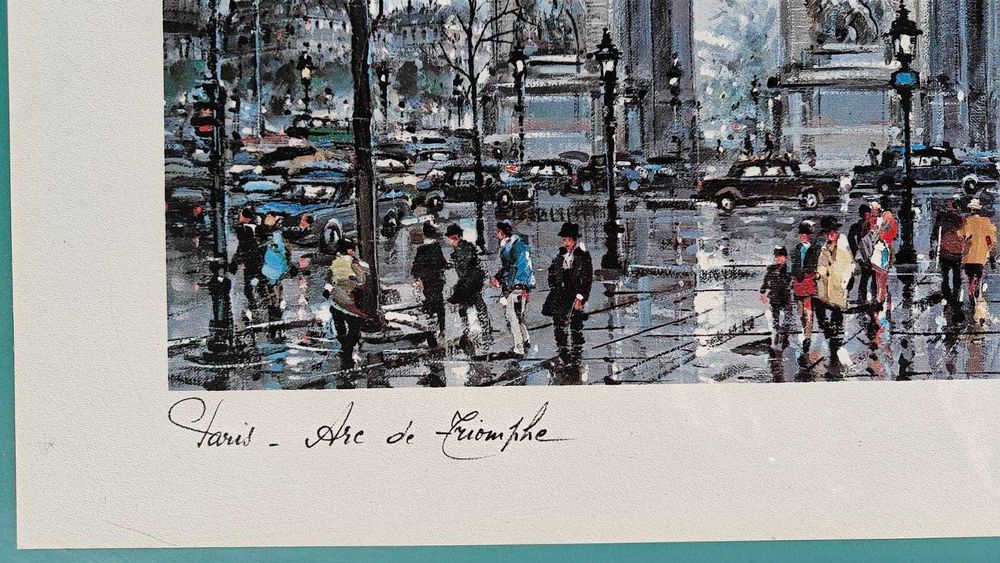 Linda imagem emoldurada do Arco do Triunfo, em Paris