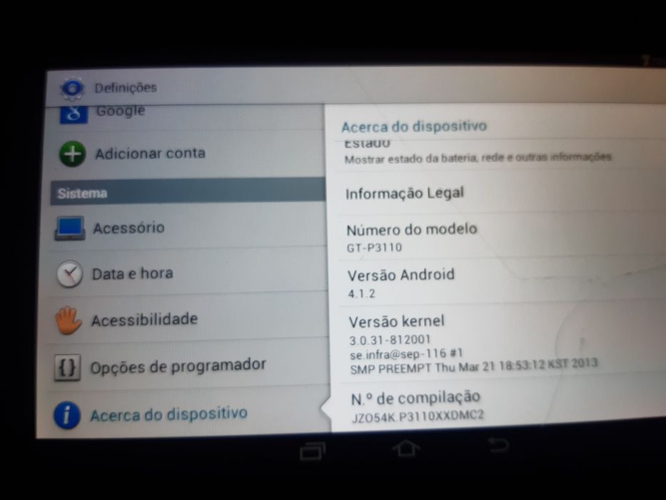 Tablet 7 Samsung usado
