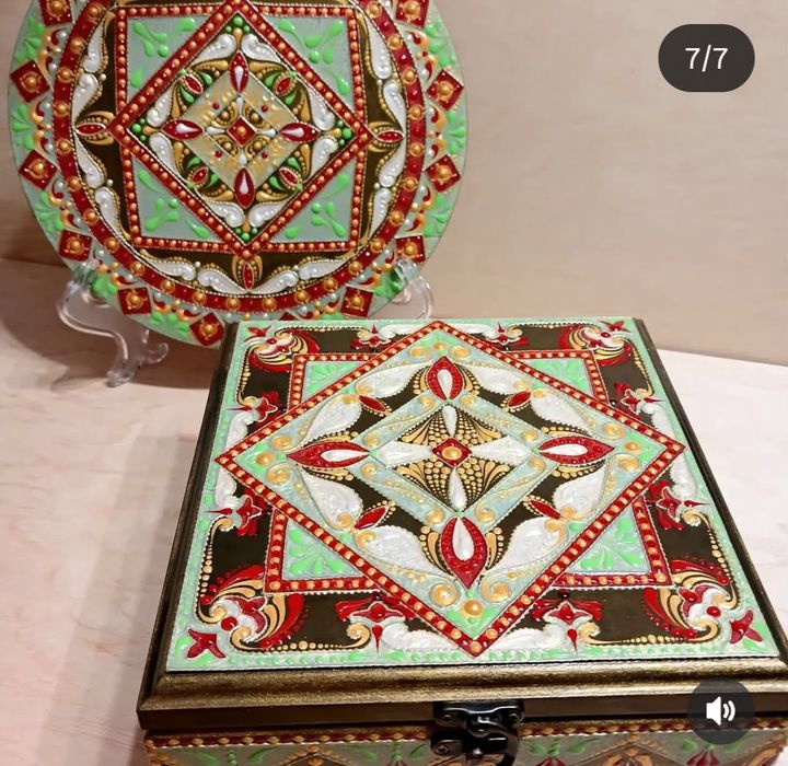 Скриня деревʼяна + Мандала