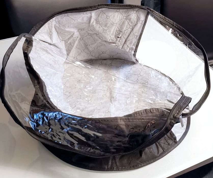 Nowy przeźroczysty organizer/pokrowiec na kapelusze lub inne rzeczy