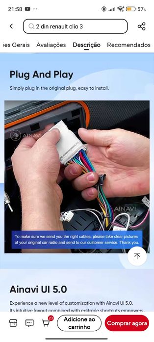 Auto radio android multimédia para Renault Clio 3