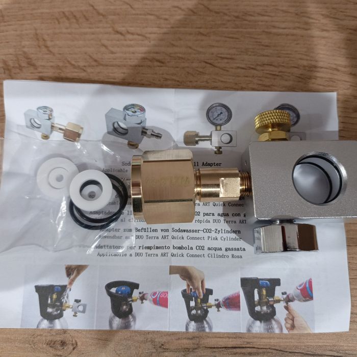 Nowa .Przetoczka do samodzielnego napełniania butli CO2, soda stream q