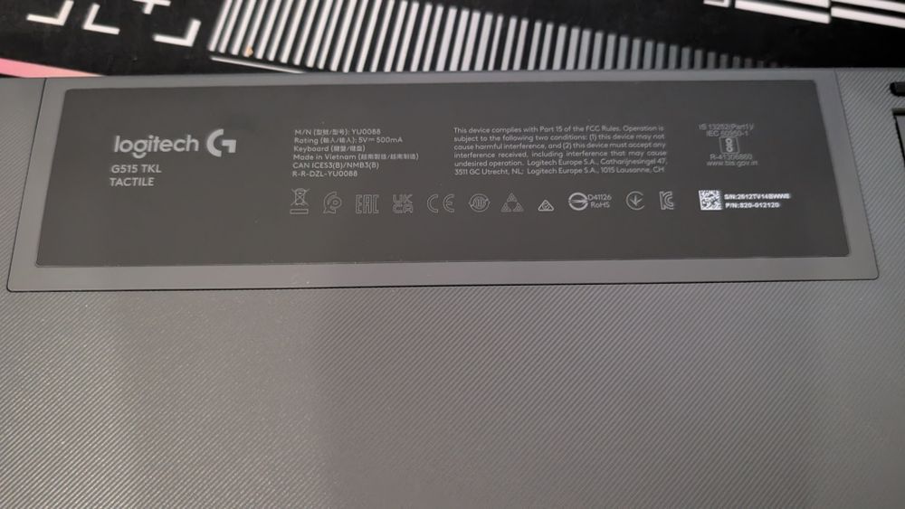 Logitech G515 TKL – nowa, przewodowa